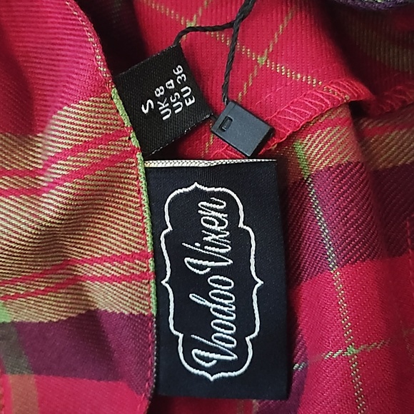 Voodoo Vixen Overall TartanDress Size Small - Picture 10 of 12